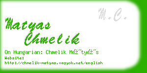 matyas chmelik business card